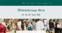 Desktop Screenshot of mittelaltertage-gern.de