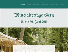 Tablet Screenshot of mittelaltertage-gern.de